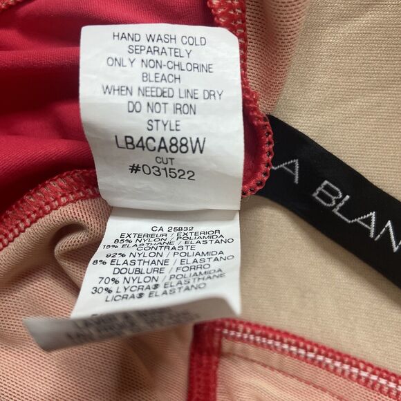 La Blanca Swim Tankini Top Size 18W Tummy Control Swimsuit Pink Ruched Padded - Picture 7 of 9